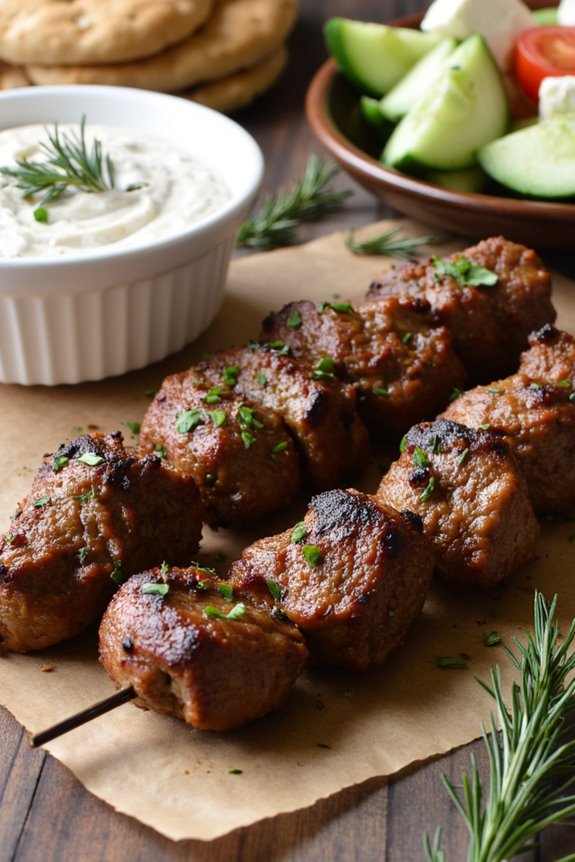aromatic grilled lamb skewers