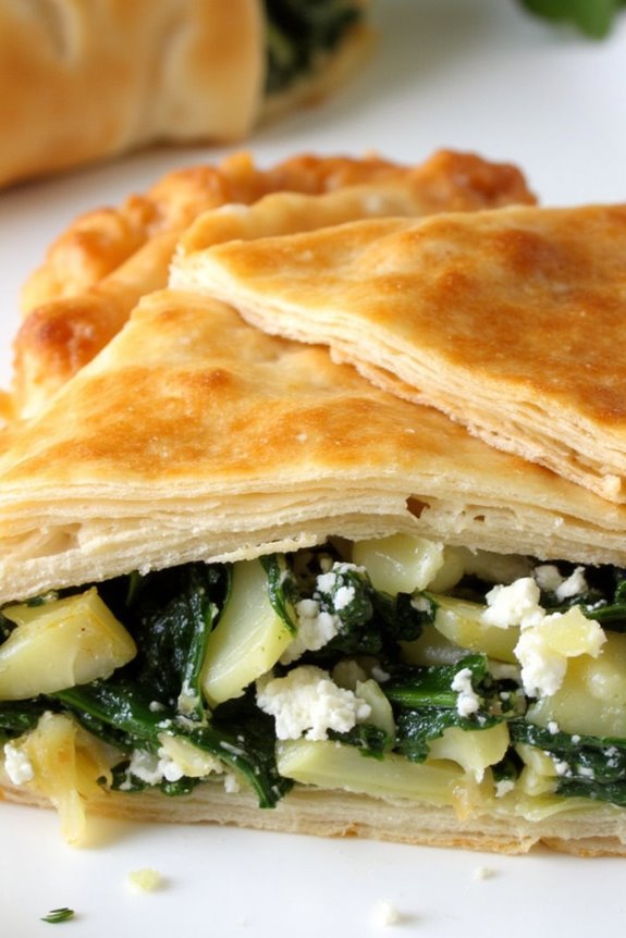 artichoke infused greek pastry