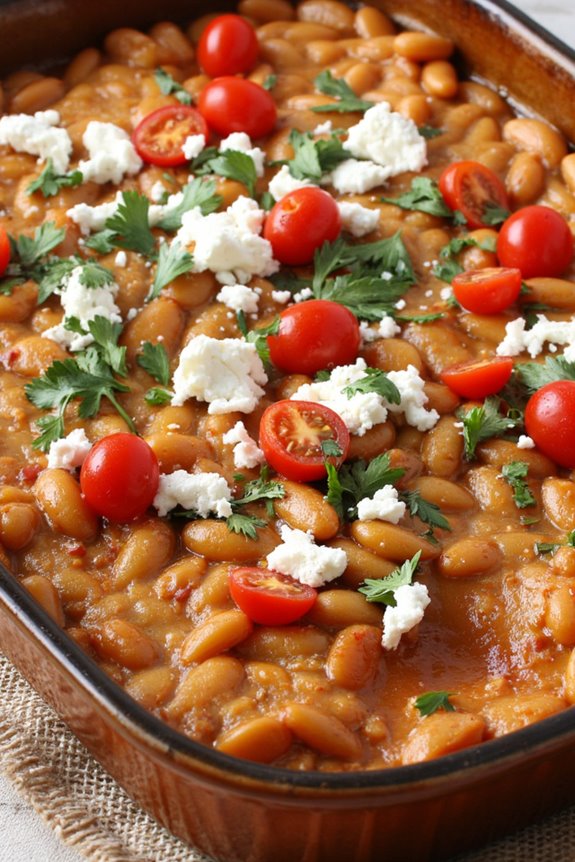 baked beans with feta
