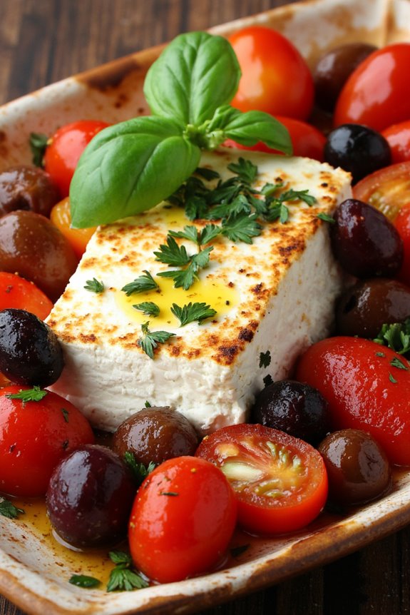 baked feta with olives