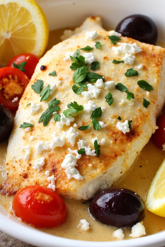 baked fish with feta