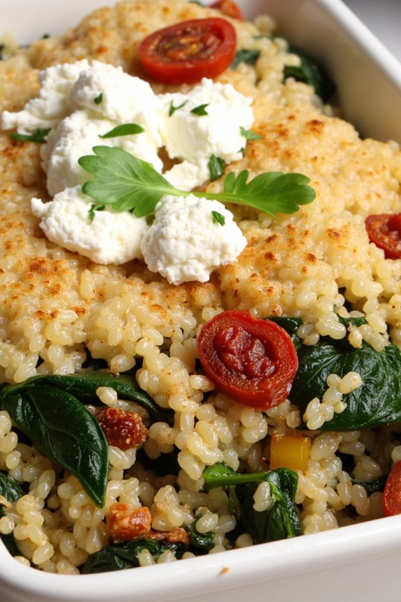 baked quinoa with vegetables