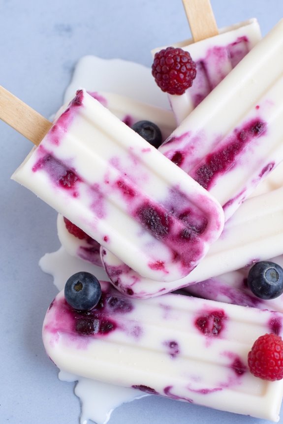 berry yogurt popsicle delight
