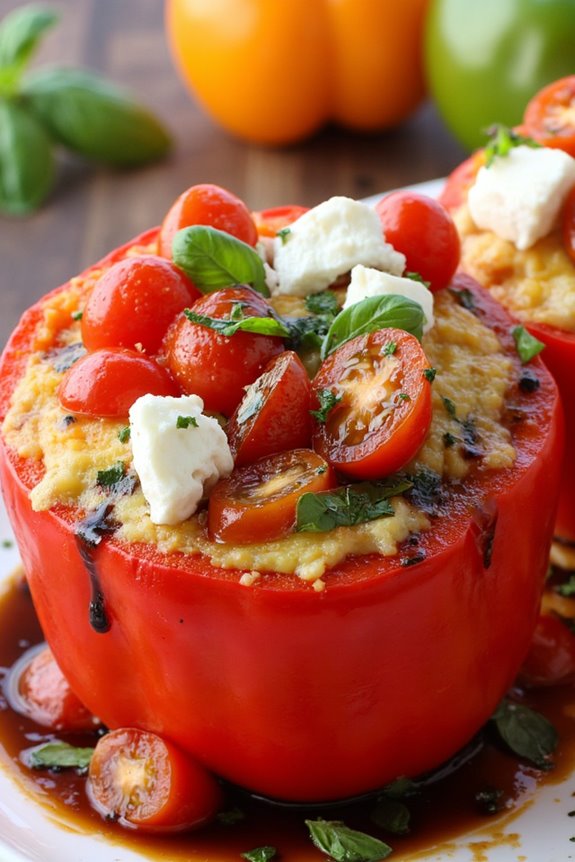 caprese stuffed bell peppers