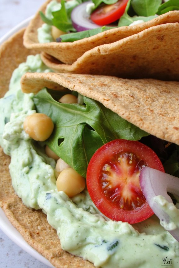 chickpea tzatziki healthy wraps