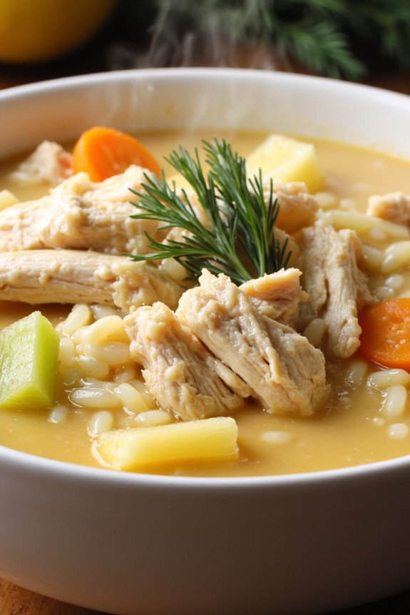 comforting creamy chicken soup