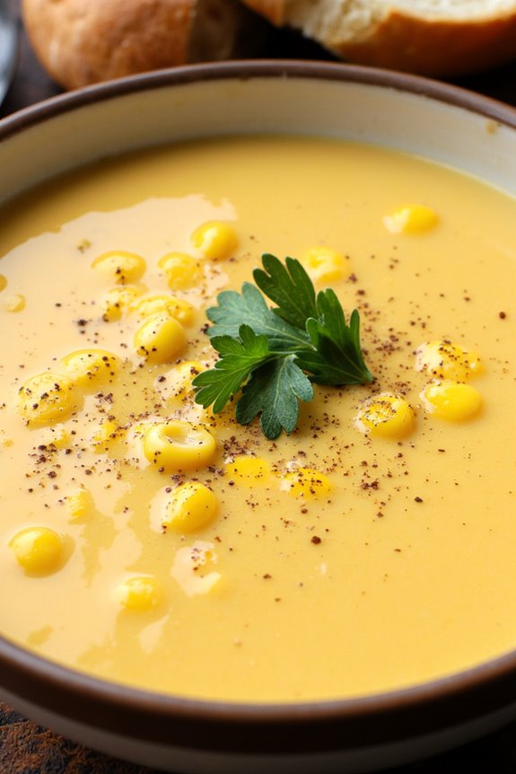 comforting creamy corn soup