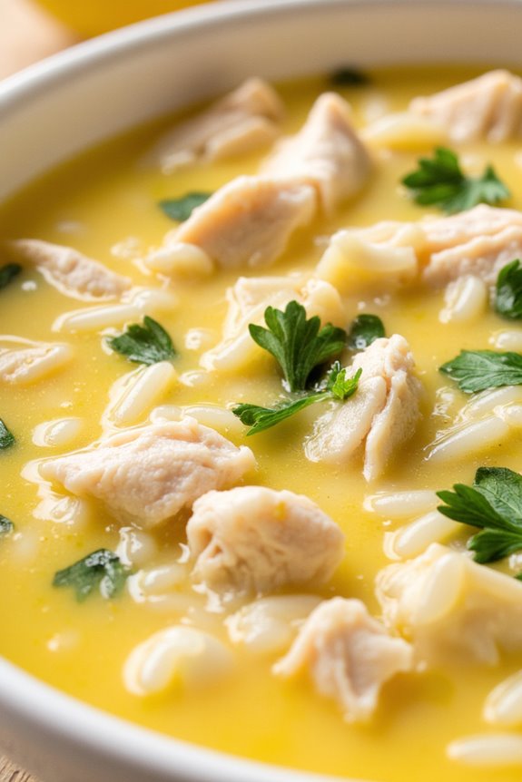 comforting greek lemon soup