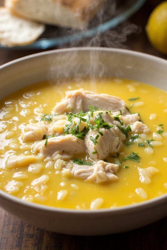 comforting greek lemon soup
