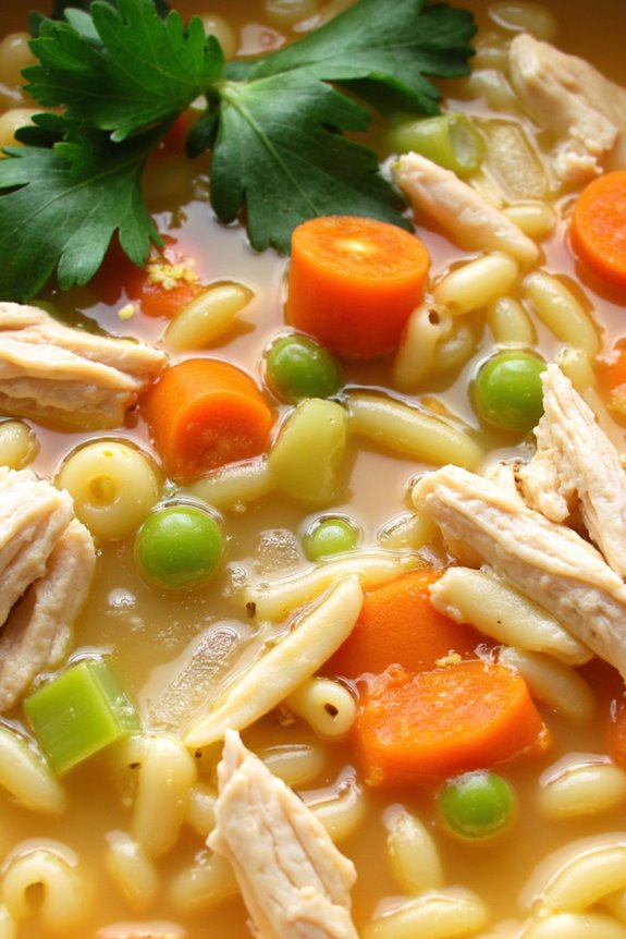 comforting lemon chicken soup