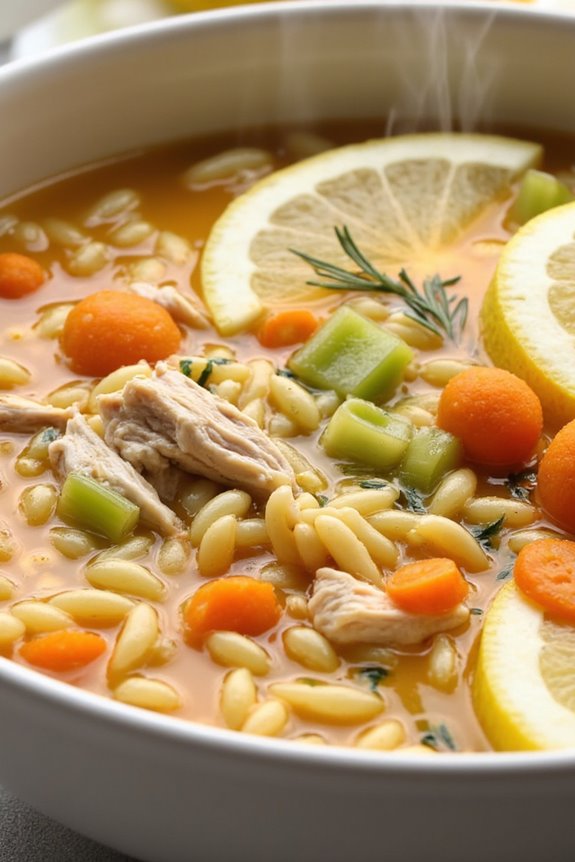 comforting mediterranean orzo soup