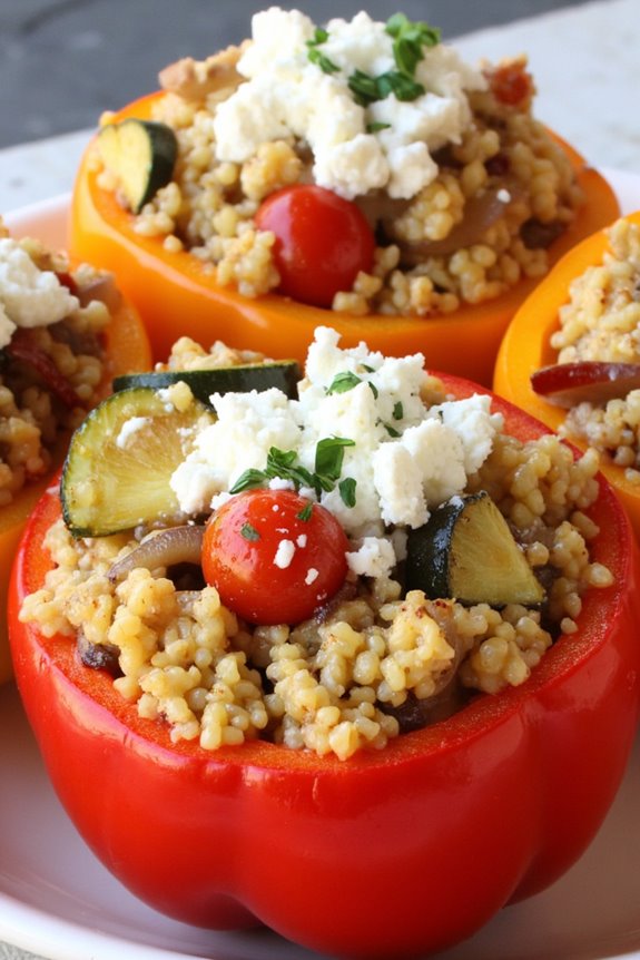 couscous stuffed roasted peppers