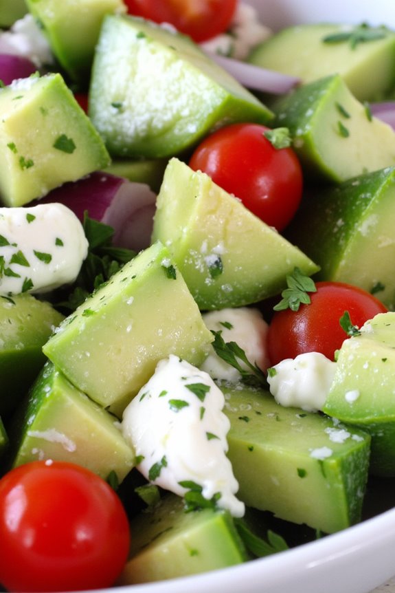 creamy avocado yogurt salad