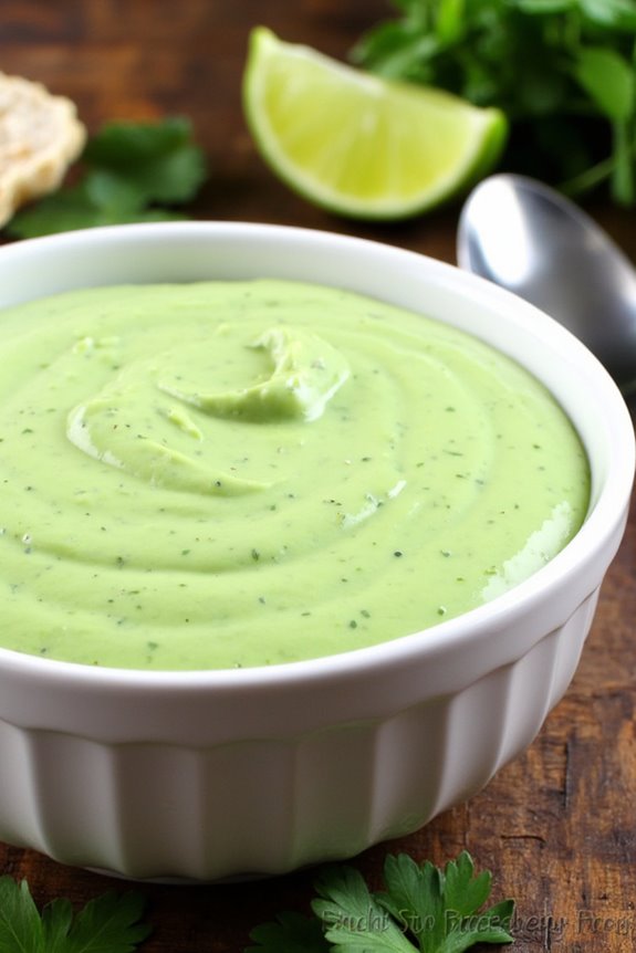 creamy avocado yogurt sauce