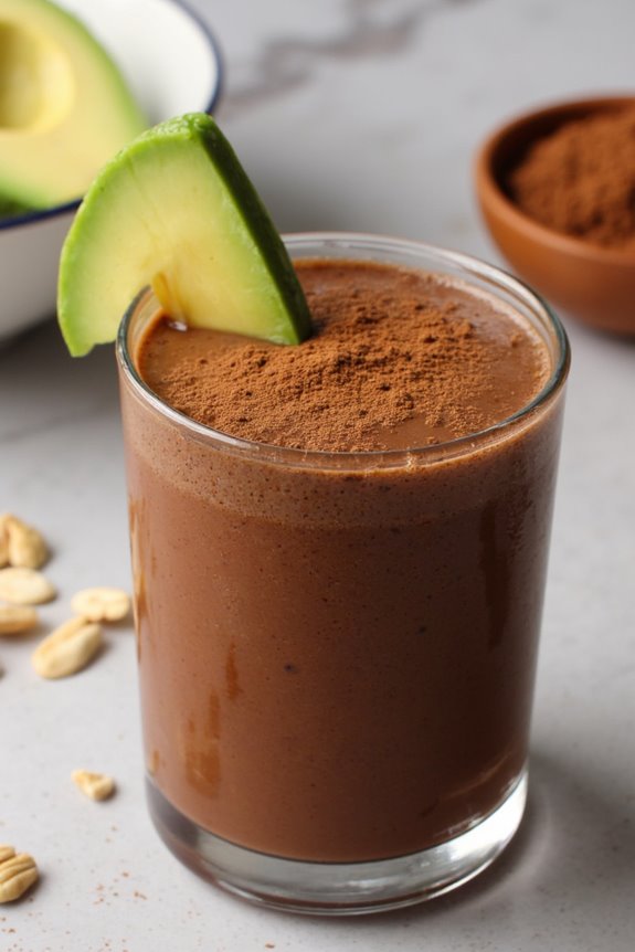 creamy chocolate avocado smoothie