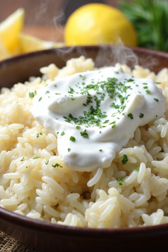 creamy dill rice dish