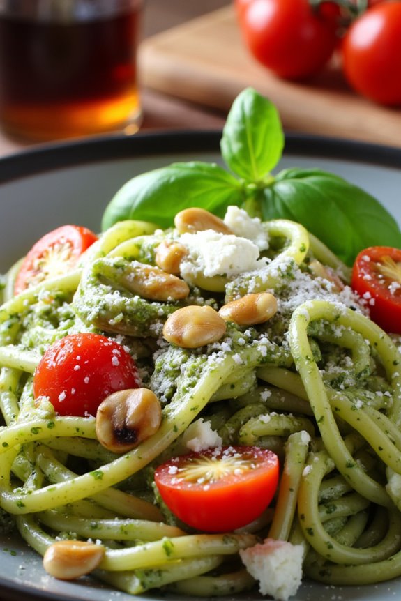 creamy goat cheese pasta