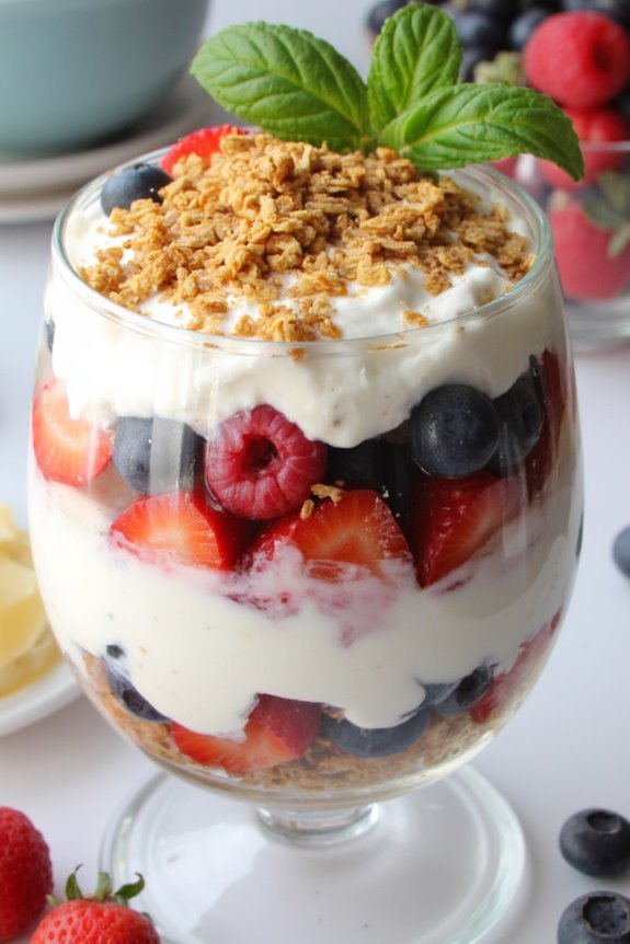 creamy greek yogurt parfait