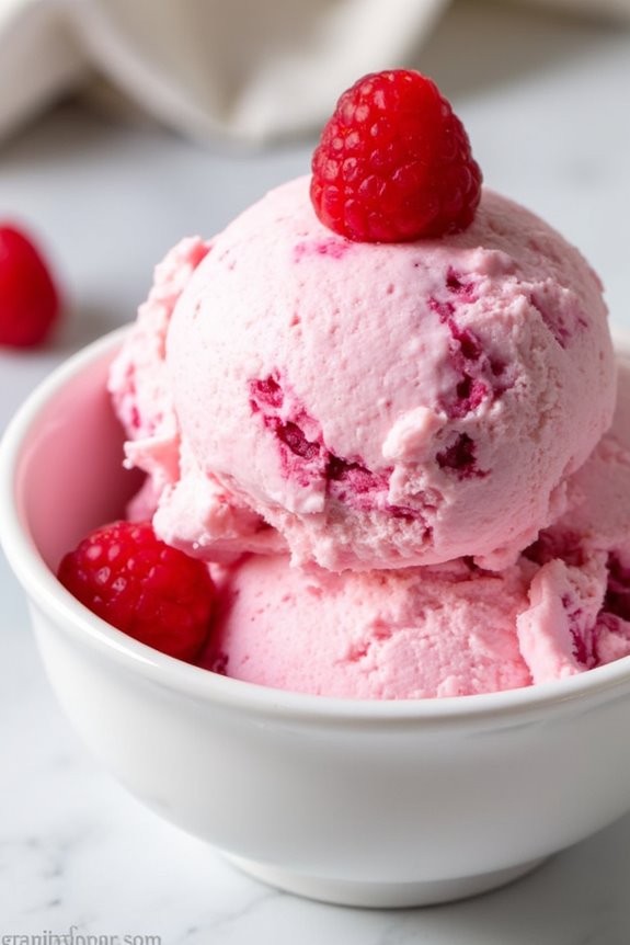 creamy guilt free raspberry treat