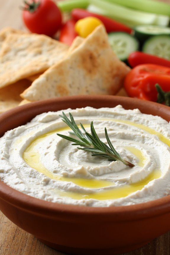 creamy mediterranean white bean dip