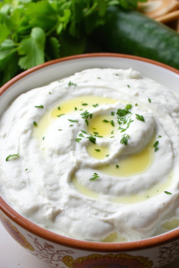 creamy mediterranean yogurt dip