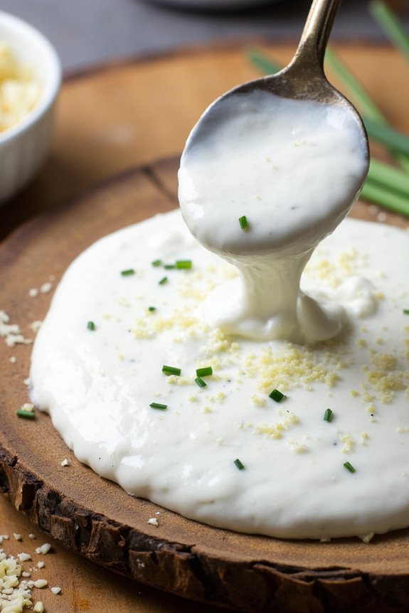creamy parmesan chive sauce