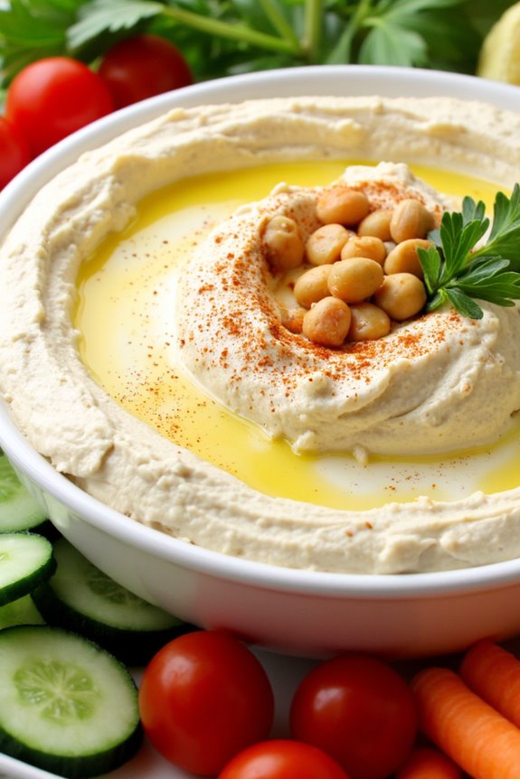 creamy protein rich hummus dip