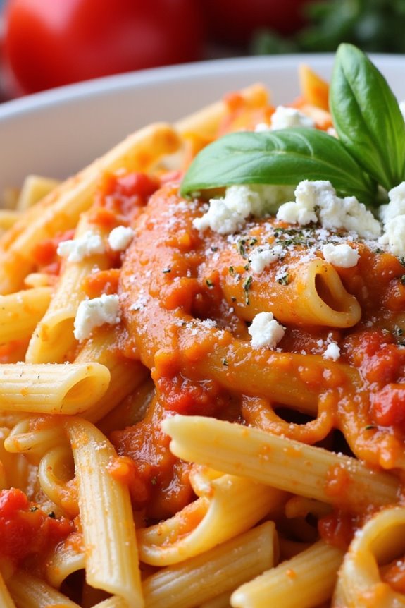 creamy roasted pepper pasta