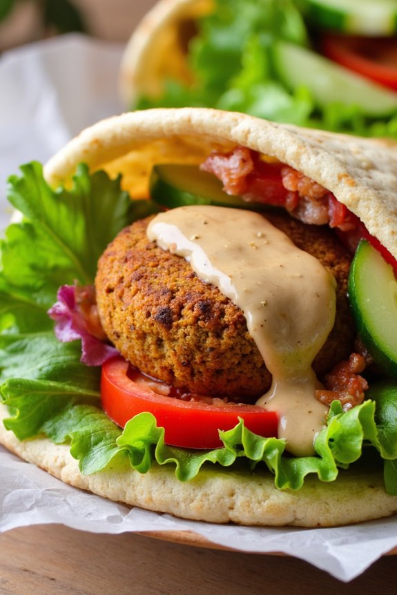 crispy falafel creamy tahini