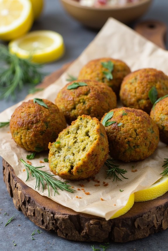 crispy lemon dill falafel