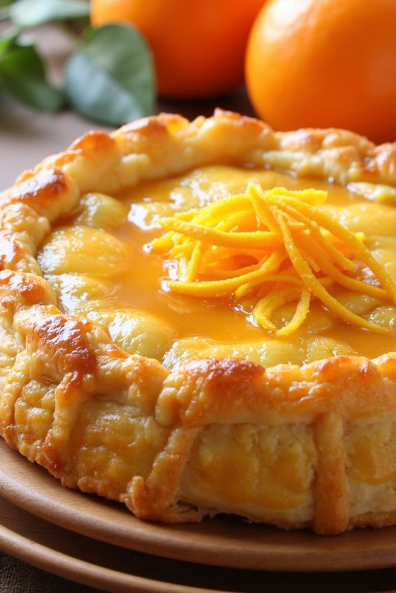 crispy orange phyllo pie