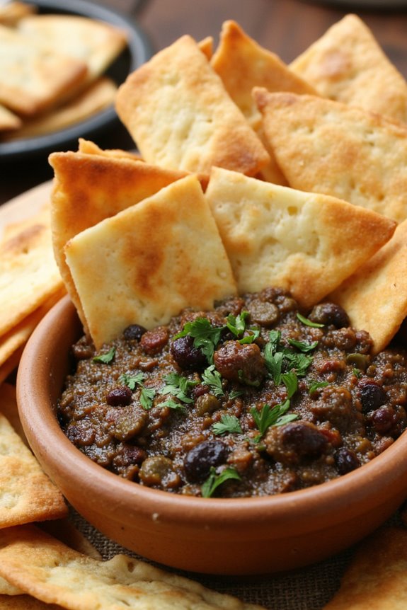 crispy pita chips appetizer