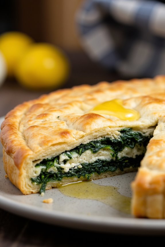 crispy spinach and feta pie