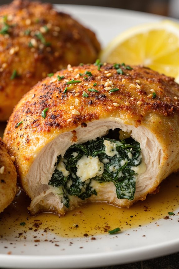 crispy stuffed chicken thighs