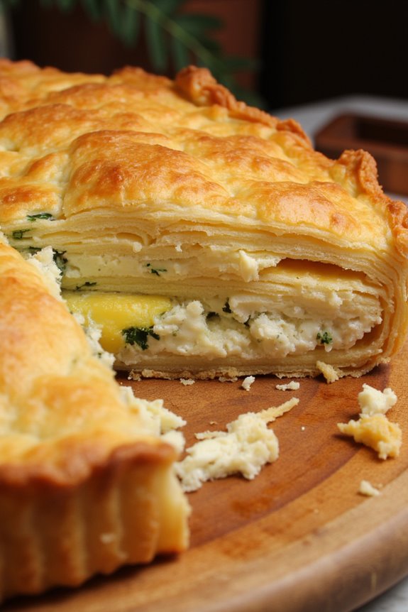 delicious flaky cheese pie