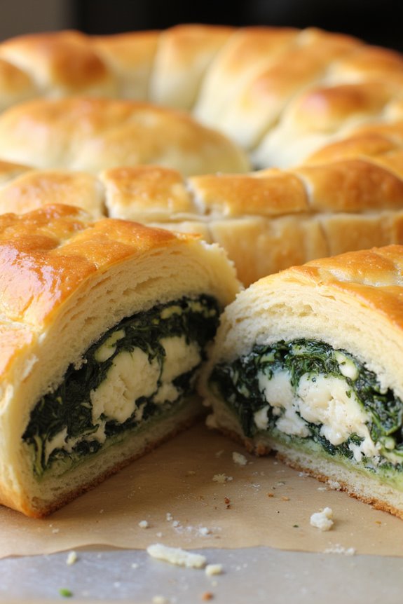 delicious flaky spinach pastry