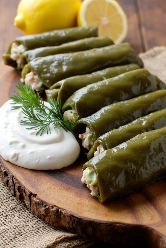 delicious grape leaf appetizers