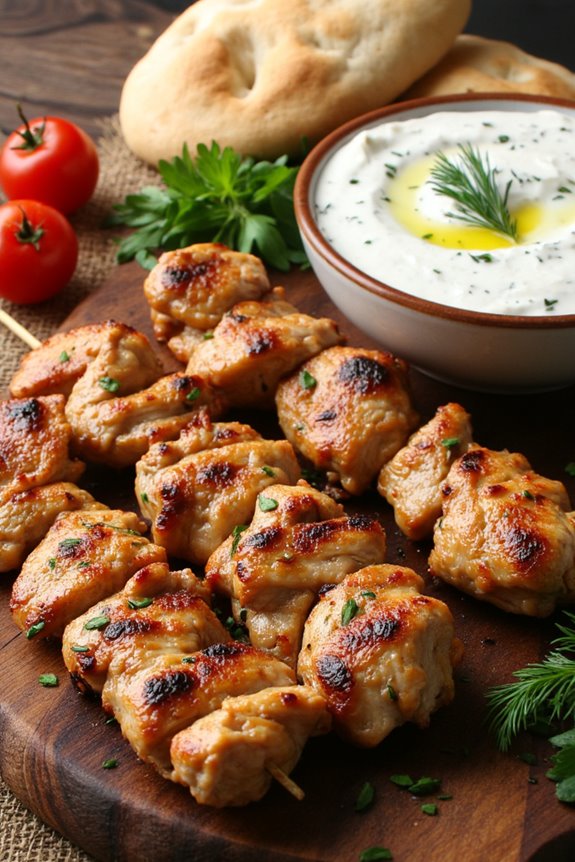delicious grilled chicken skewers