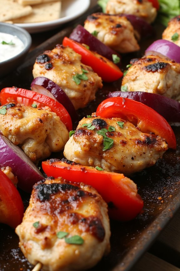 delicious mediterranean chicken skewers