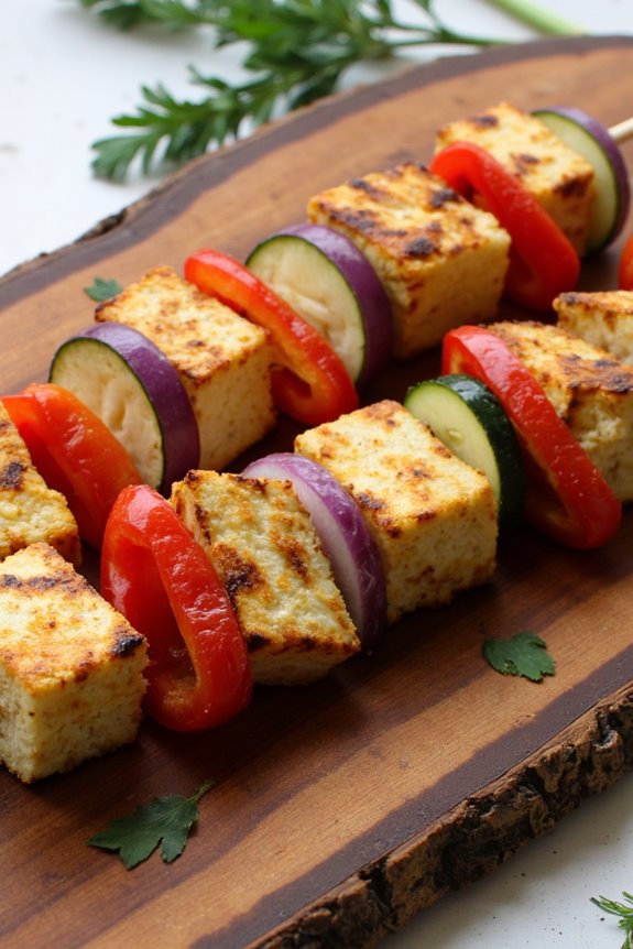 delicious plant based marinated skewers