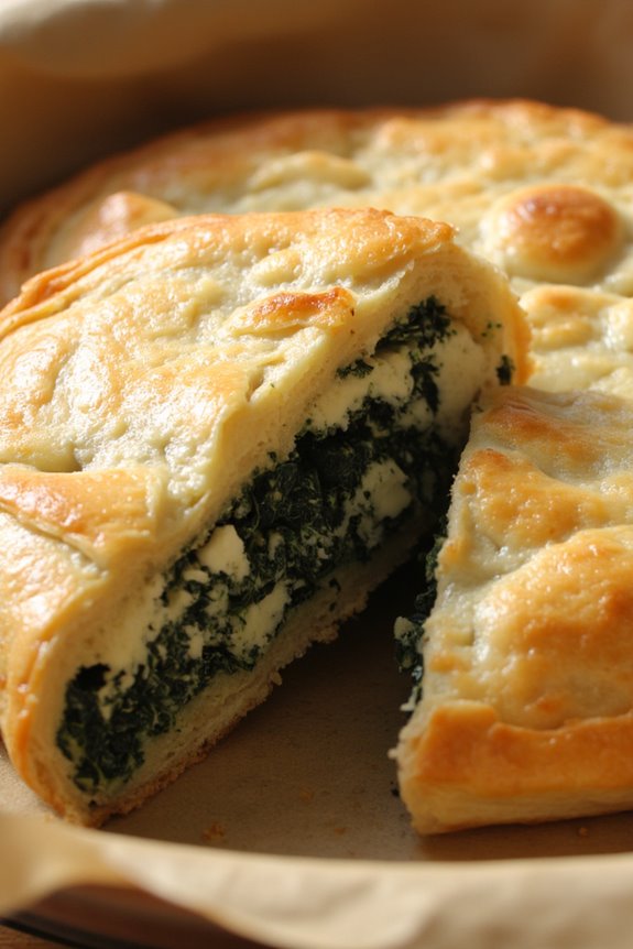 delicious spinach and feta pie