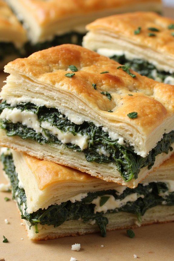 delicious spinach feta pastry