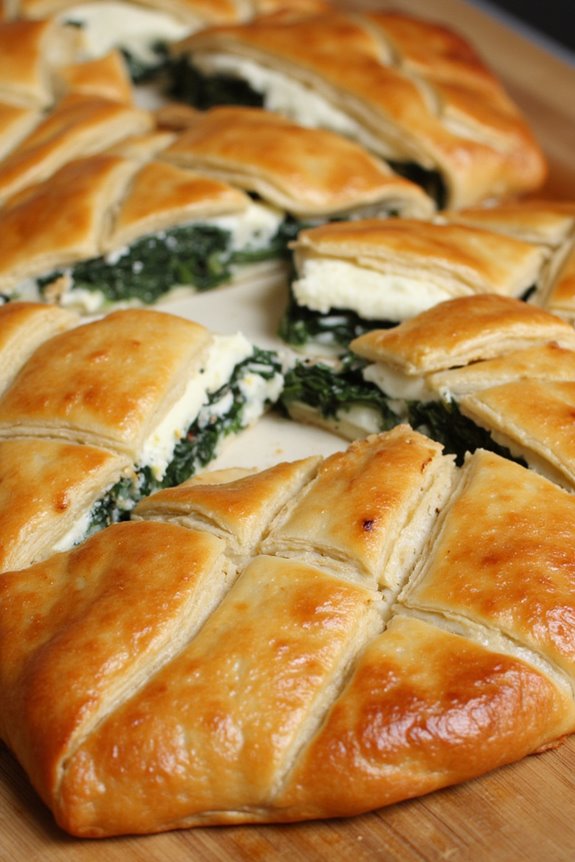 delicious spinach filled pastry