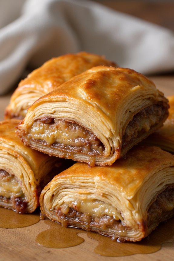 delightful flaky nut rolls
