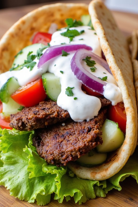 delightful greek lamb wrap