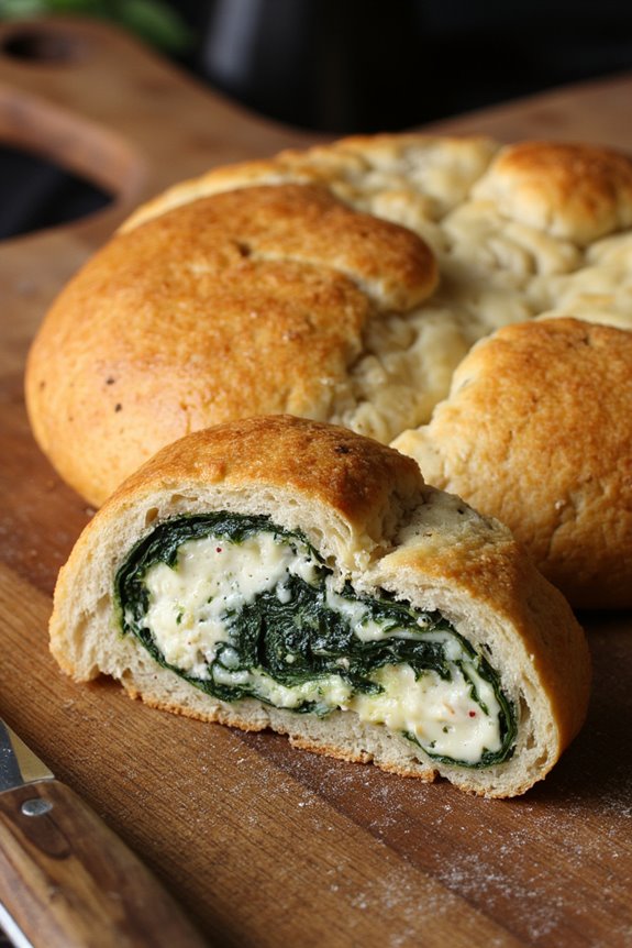 feta spinach stuffed bread