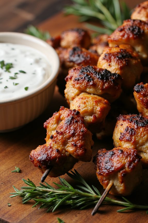 flavorful greek meat skewers