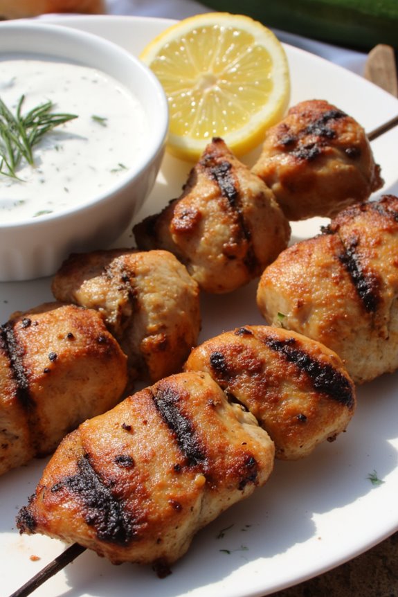 flavorful grilled chicken skewers