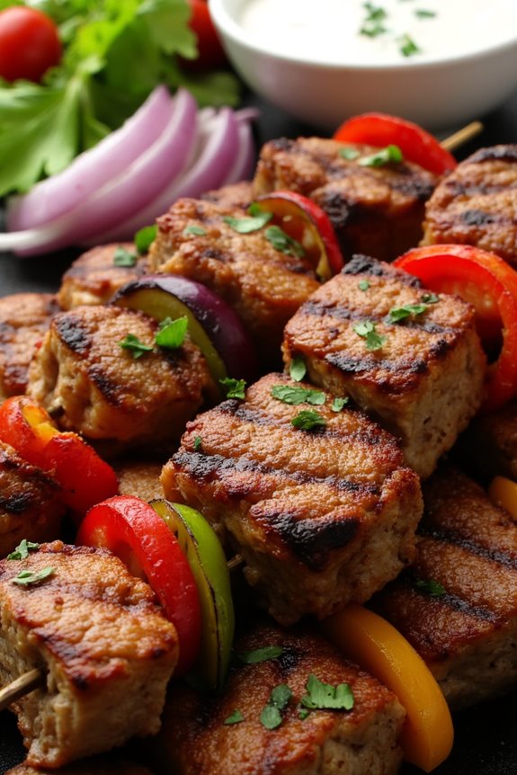flavorful grilled meat skewers