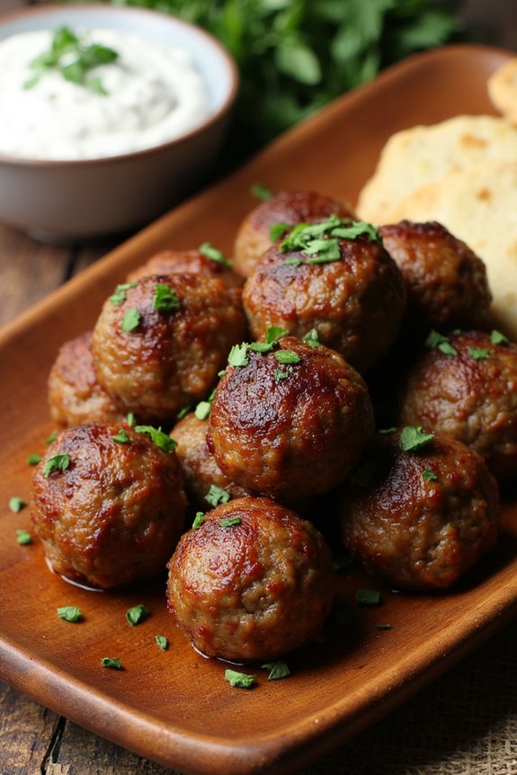 flavorful mediterranean meatball appetizer